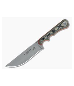 TOPS Knives Muley Skinner Stonewashed 154CM Tan Camo G10 Fixed Blade MSKIN-01
