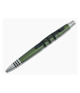 Tuff-Writer Precision Press Pen OD Green Aluminum Ink Pen