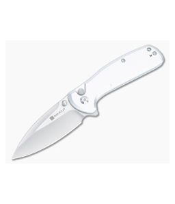 Sencut ArcBlast Button Lock Silver Aluminum Pocket Knife S22043B-2