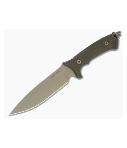 Spartan Harsey Difensa FDE Magnacut Green Micarta 