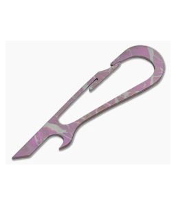 SK Knives Large DeCAPitator Pink/Grey Anodized Titanium Bottle Opener