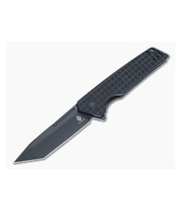 Kizer Vanguard Lan Tanto Black N690 Grid Milled Black G10 Liner Lock Flipper V4577N1