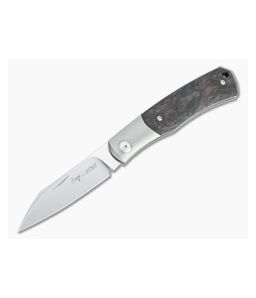 Viper Hug Thiel Design Satin M390 One Bolster Dark Matter Red Carbon Fiber Slip Joint Knife V5992FCR