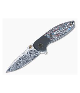 WE Knives Nitro Mini Heimskringla Damasteel Nebula Fat Carbon Titanium Frame Lock WE22015-DS1