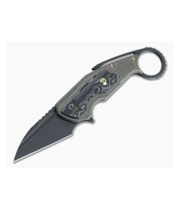 WE Knives Yardbird Rose Carbon Fiber Black Blade Flipper WE22021-2