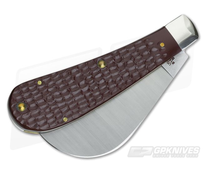Case Hawkbill Pruner Synthetic Brown Handle Slipjoint 00016