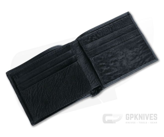 billfold black stingray bifold Black bi-fold wallet stingray leather with snap closure