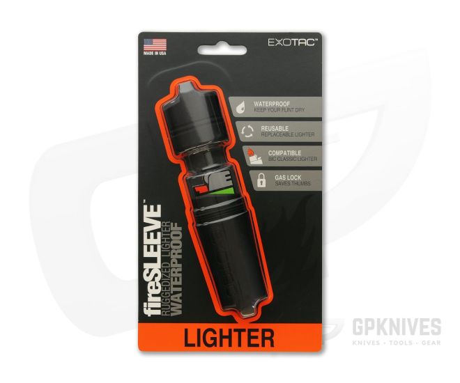 Exotac fireSLEEVE Black Waterproof Lighter Case