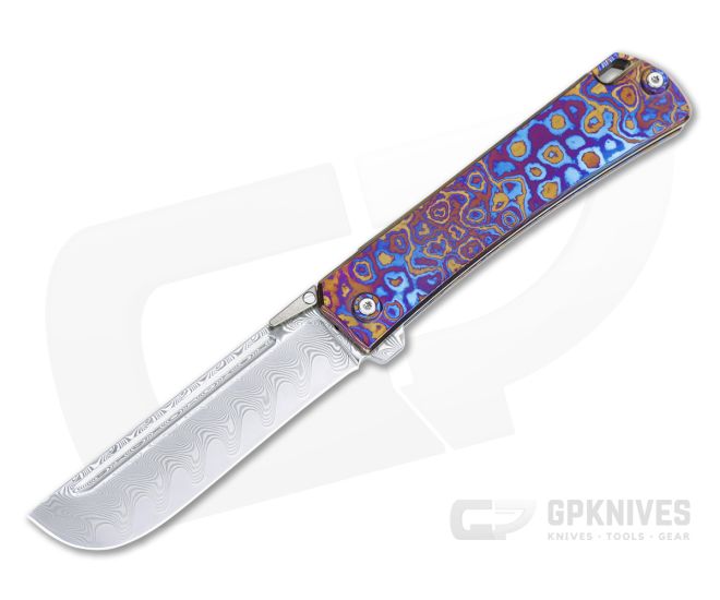 D Rocket Design Jupiter EDC Damacore Alien Camo Timascus Folding Knife 