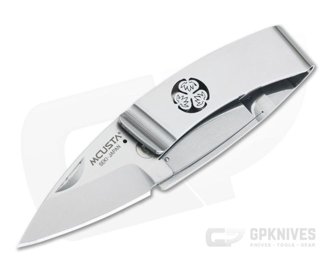 Mcusta Geldclip „Kamon“ – Mit Familienwappen, Aus AUS8 Stahl, Geschlossen 7,5 Cm