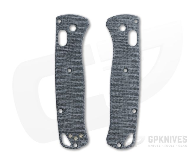 Putman Blade Scales Benchmade Bugout Grooved Black Canvas Micarta