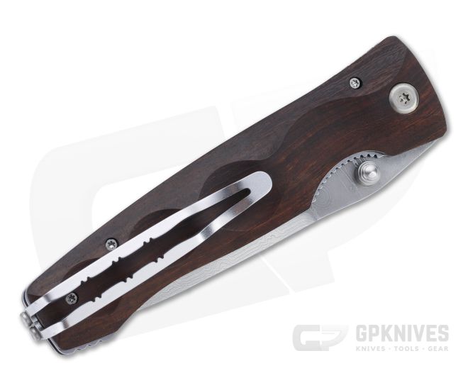 MCusta Tactility Elite San Mai Damascus Iron Wood Liner Lock
