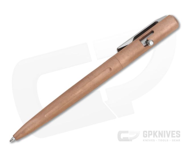 Pena Knives X-Series Bolt Action Ink Pen Copper with Titanium Clip