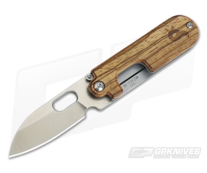 BlackFox Panchenko Bean Gen 2 Satin 440C Zebra Wood Slip