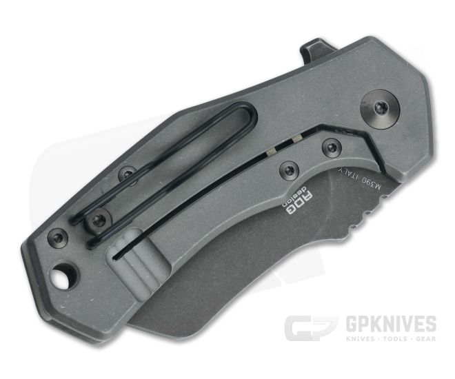 Fox Italicus M390 Sheepsfoot Acid Washed Titanium Frame Lock