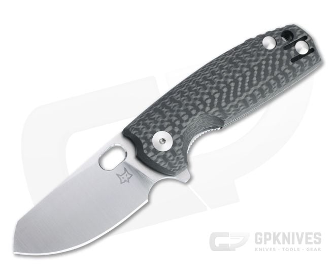 Fox Knives Baby Core Flipper Satin M390 Carbon Fiber Folding Knife
