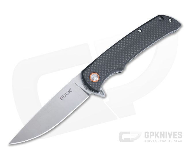 Buck 259 Haxby Stainless Steel Carbon Fiber Liner Lock