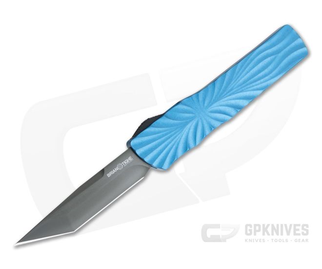 Brian Tighe and Friends Twist Tighe Ceramic Blue DLC Tanto S35VN OTF