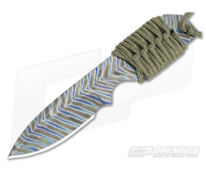 M Strider Knives Short Flamed Titanium 5.88
