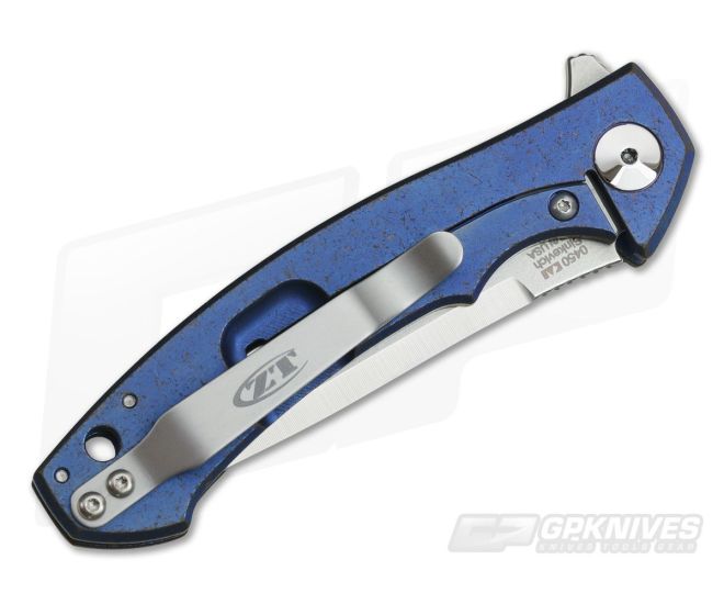 トリニダードUNIFlED LAZY ZERO Zero Tolerance 0450 TiSurvival Blue Denim Anodized Titanium