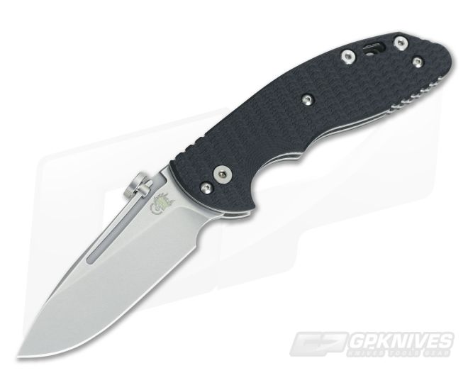 Hinderer Knives XM Slippy Stonewash 20CV Slicer Black G10