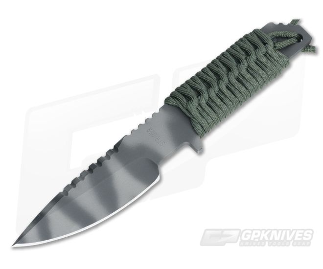 Strider HT-S Foliage Green Cord Wrap Tigerstriped CPM-D2 for sale