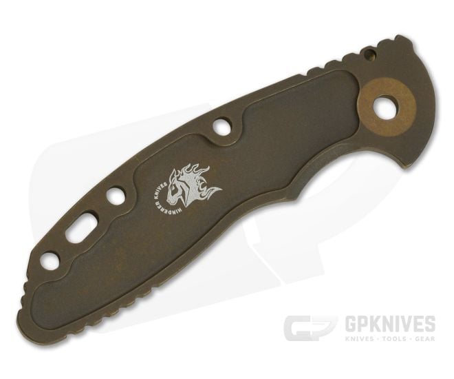 Hinderer Knives Battle Bronze Smooth Titanium XM-18 3.5