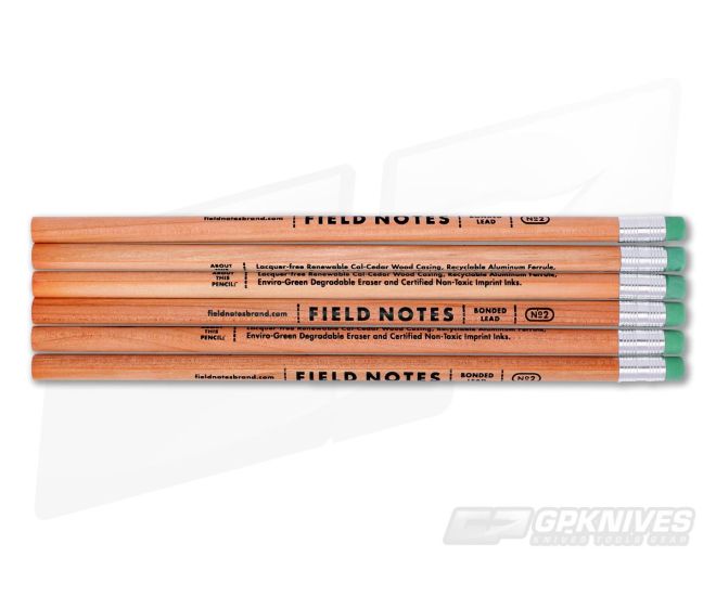 Field Notes LacquerFree Woodgrain No. 2 Pencil 6 Pack For Sale