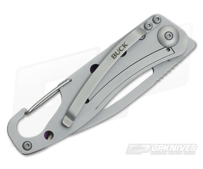 Buck 818 Apex Series Purple Folder 0818PPS Carabiner Clip