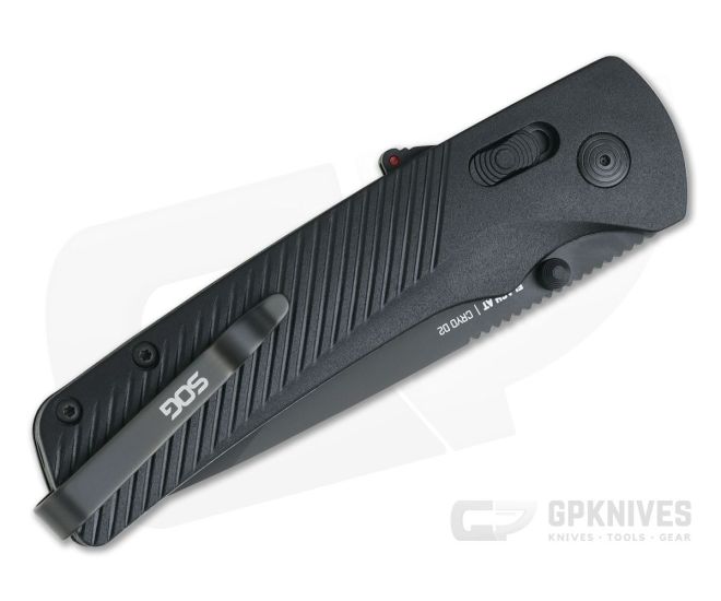 SOG FLASH AT BLACKOUT Messer Taschenmesser D2 Stahl GRN Griff Flipper XR Lock