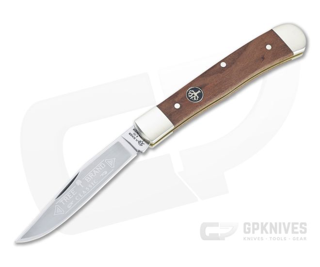 Boker Solingen Trapper Plum Wood 112585 Single Blade Slip Joint Folding  Knife For Sale