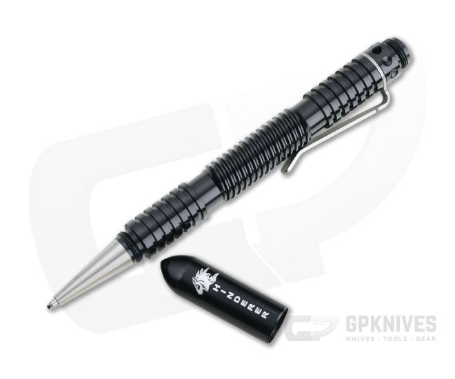 Hinderer Knives Extreme Duty Pen Spiral Polished Black Aluminum