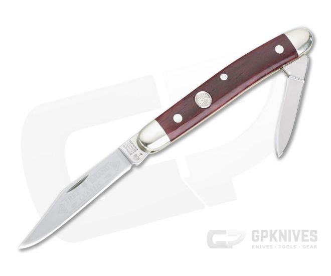 Boker Solingen Pen Knife Classic 118288SS Smooth Red Bone Slip Joint Knife  For Sale