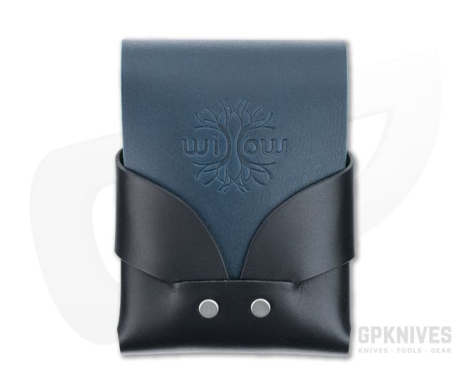 Willow Craft Goods Swaddle Leather Wallet With Black And Ocean Blue