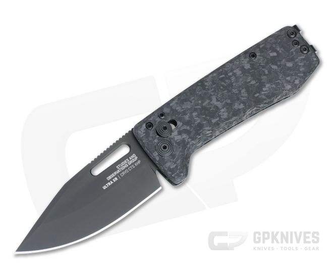 SOG Ultra XR Blackout XHP Shred Carbon Fiber Ultralight XR Lock Folding ...