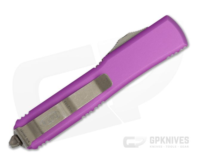 Microtech Ultratech T/E Bronzed Apocalyptic M390 Tanto Violet OTF Automatic Knife