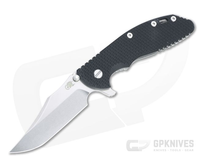 Hinderer XM24 Bowie 20CV Black G10 Stonewashed TriWay Pivot Flipper