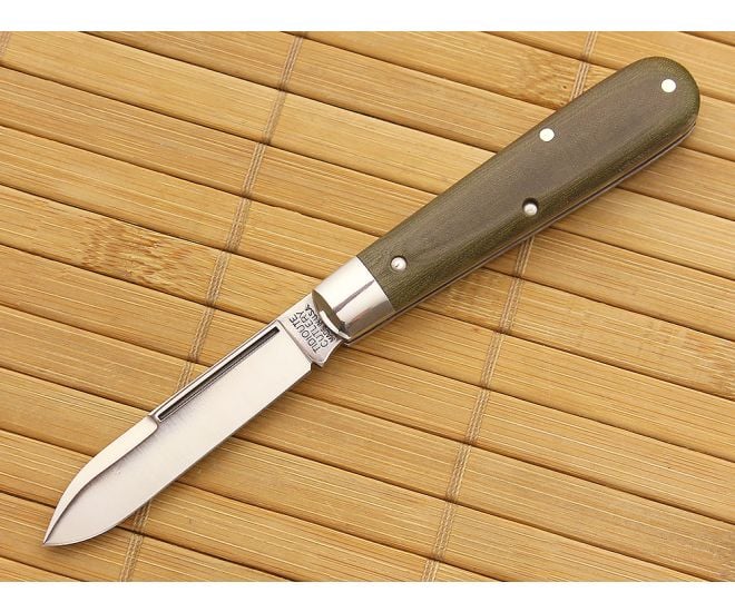 Tidioute 14 Lick Creek Boys Knife Green Micarta for Sale