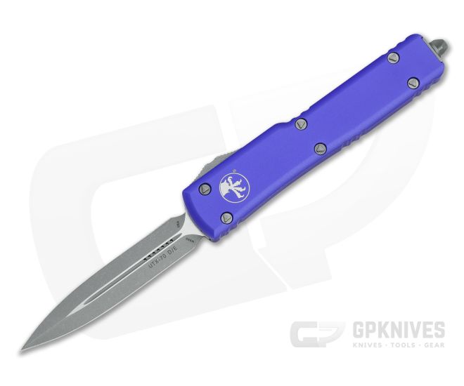 Microtech UTX-70 D/E Apocalyptic M390 Double Edge Purple OTF Microtech UTX-70 D/E Apocalyptic M390 Double Edge Purple OTF