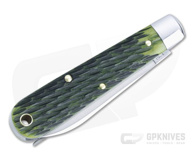 Tidioute #15 Urban Jack Knife Spring Green Jigged Bone Slip Joint