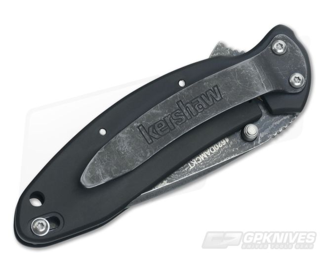 Kershaw Scallion Damascus Black Handle 1620DAMCKT Assisted Knife