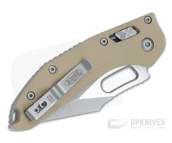 ⌘Grin⌘ Microtech Stitch RAM-LOK Tan G10 Part Serrated Apocalyptic
