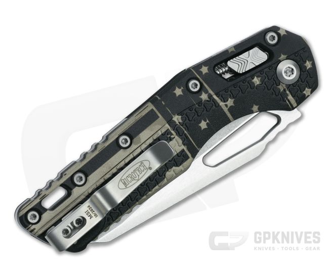 Microtech MSI S/E - Flag Polymer - Stonewash Full Serrated