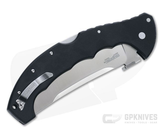 Cold Steel Talwar Lockback Messer – Serrated (gezahnte Klinge), Robustes Outdoormesser