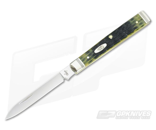 Case Doctor's Knife Crandall Olive Green Jigged Bone 22547