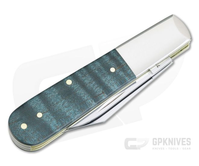 Case Barlow 2019 Smooth Turquoise Curly Maple Wood 23362 Knife