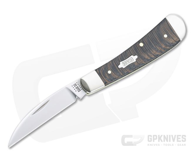 Case Sway Back Jack Smooth Black Sycamore Wood Slip Joint Folding 