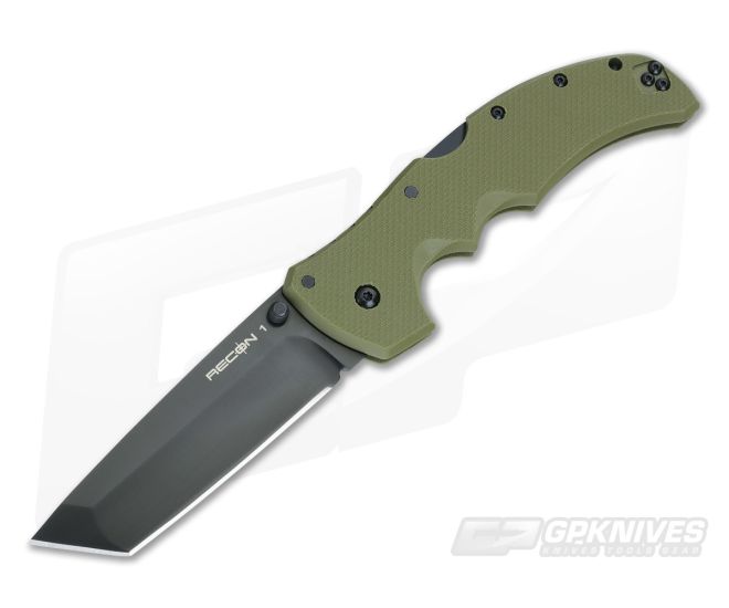 Cold Steel OD Green Recon 1 Tanto Point Black Blade CTS-XHP 27TLTVG