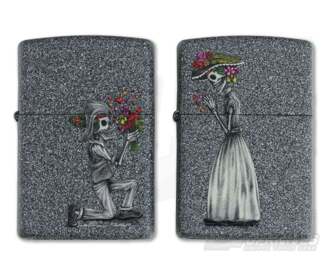 Zippo Windproof Lighter Day of the Dead Skulls Set 28887