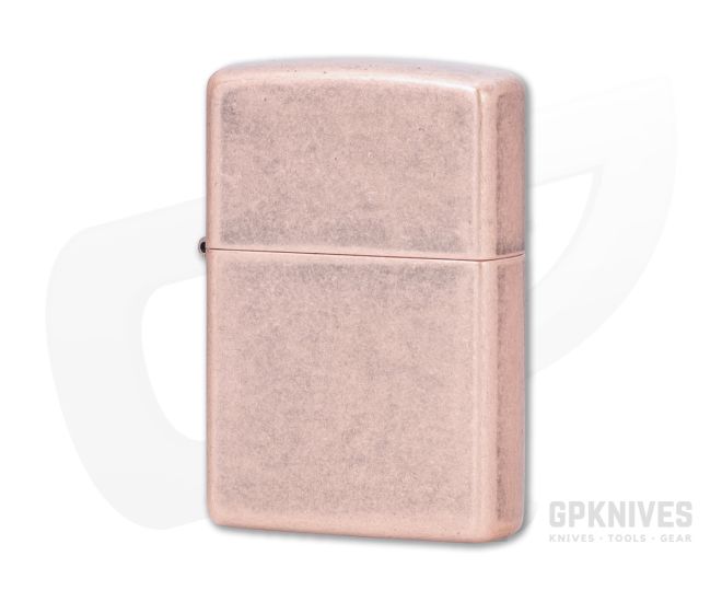 Zippo Antique Copper Flat Bottom Windproof Lighter For Sale